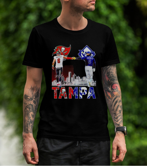 Tampa Buccaneers Mayfield 6 Rays Franco 5 City Signatures T-Shirt