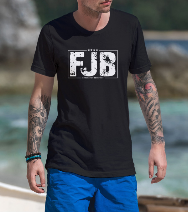 FJB Powered By Beard Vet Three Stars Grunge T-Shirt