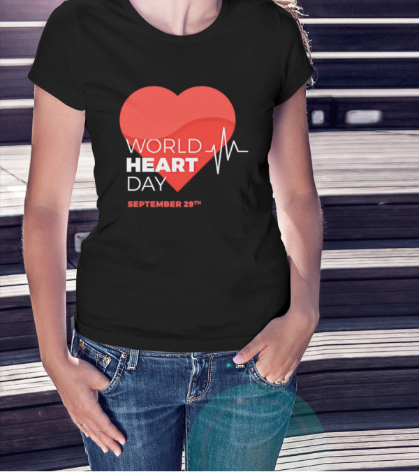 World Heart Day September 29th Heartbeat T-Shirt