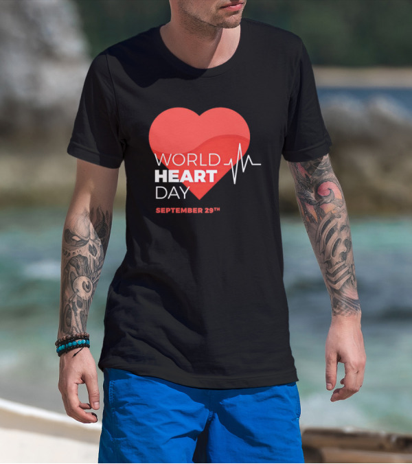 World Heart Day September 29th Heartbeat T-Shirt