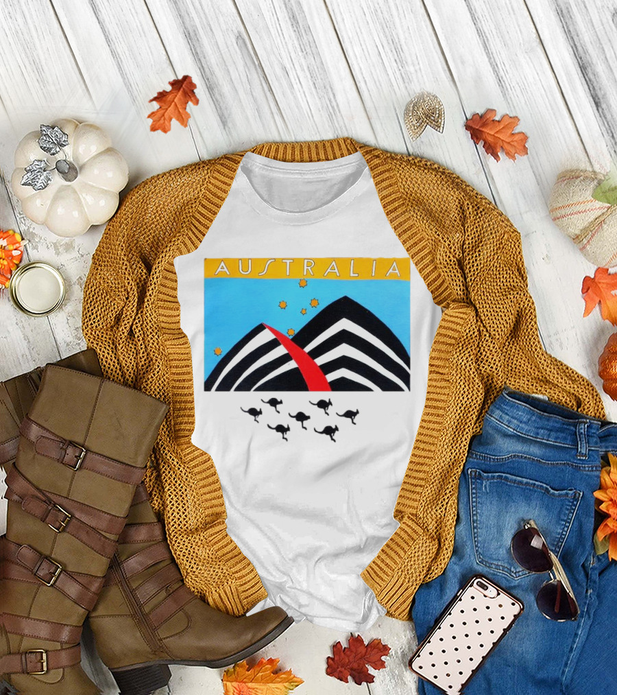 Australia Sydney Opera House Kangaroo Vintage T-Shirt