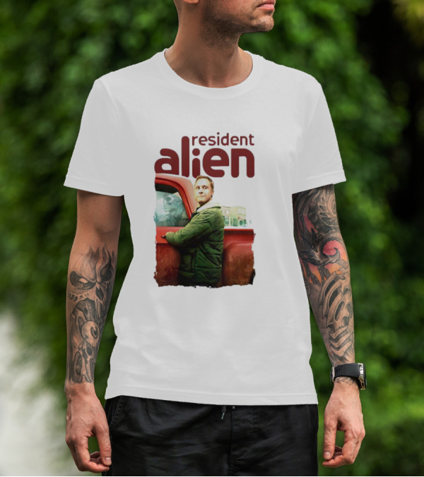 Resident Alien Christmas Truck Scene T-Shirt