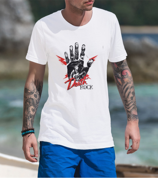 Hand Skeleton Lightning Death Rock T-Shirt