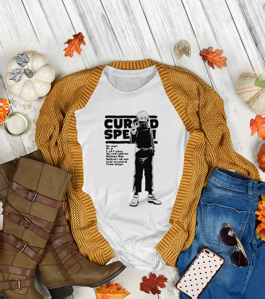Cursed Speech Jujutsu Kaisen Toge Inumaki Sa Mon Shake Salmon Roe Tuna Mayo T-Shirt