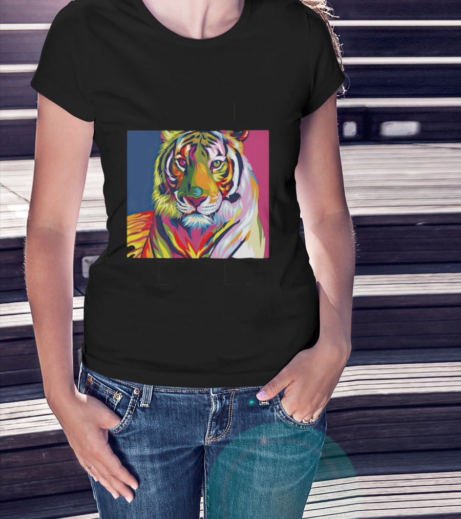 Dareto Be Bold Colorful Tiger T-Shirt