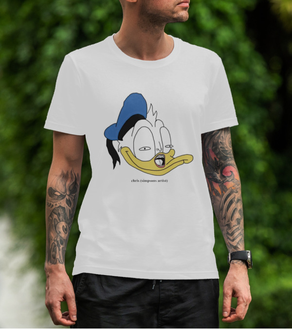 Donna Duck Chris Simpsons Artist Character Blue Hat T-Shirt