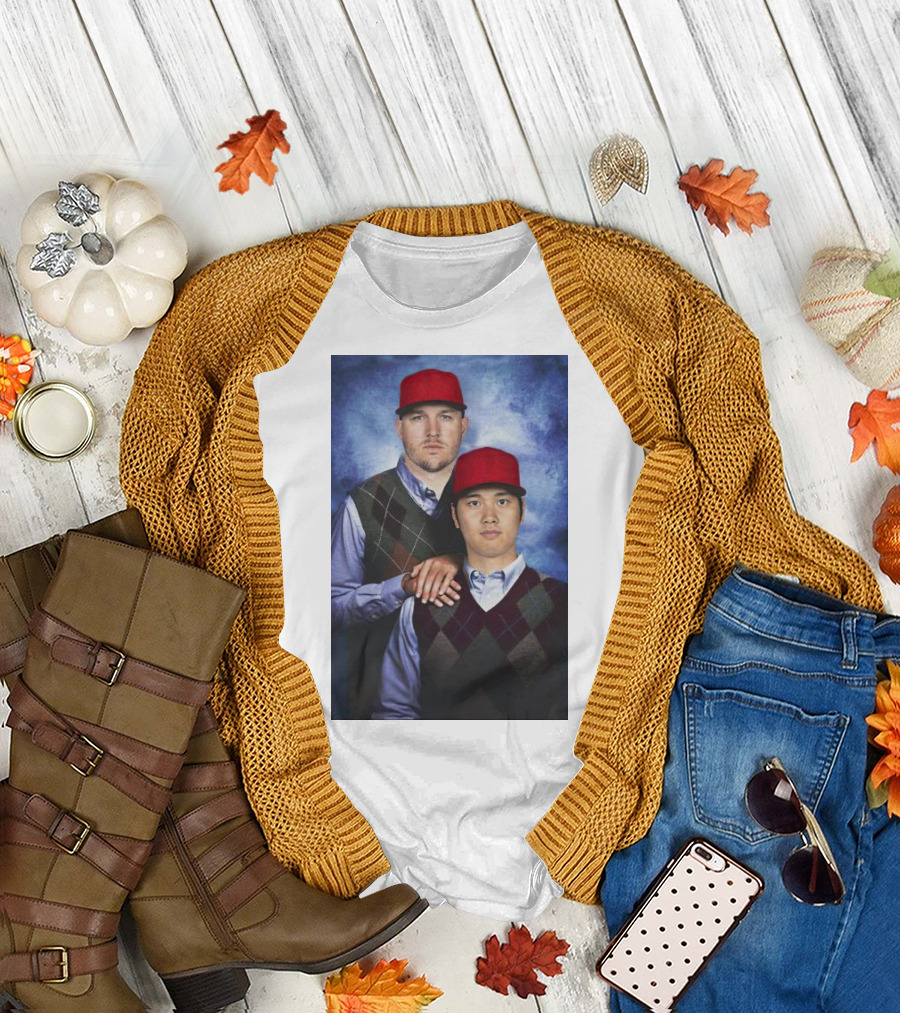 Los Angeles Angels Shohei Ohtani and Mike Trout Baseball Step Brothers Movie T-Shirt