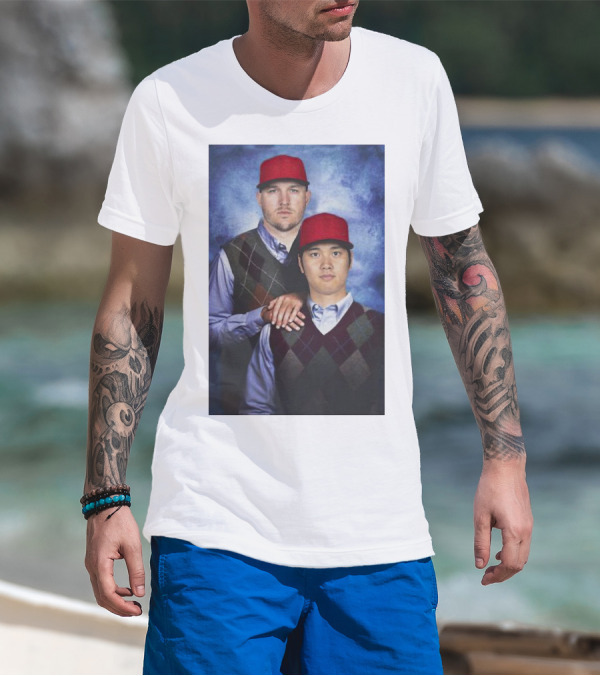 Los Angeles Angels Shohei Ohtani And Mike Trout Baseball Step Brothers Movie T-Shirt