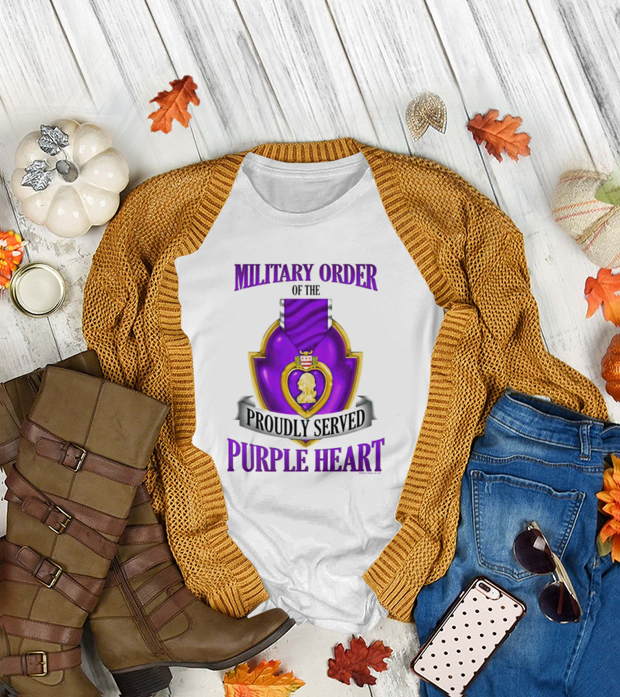 Military Order of the Proudly Served Purple Heart Honor Emblem T-Shirt