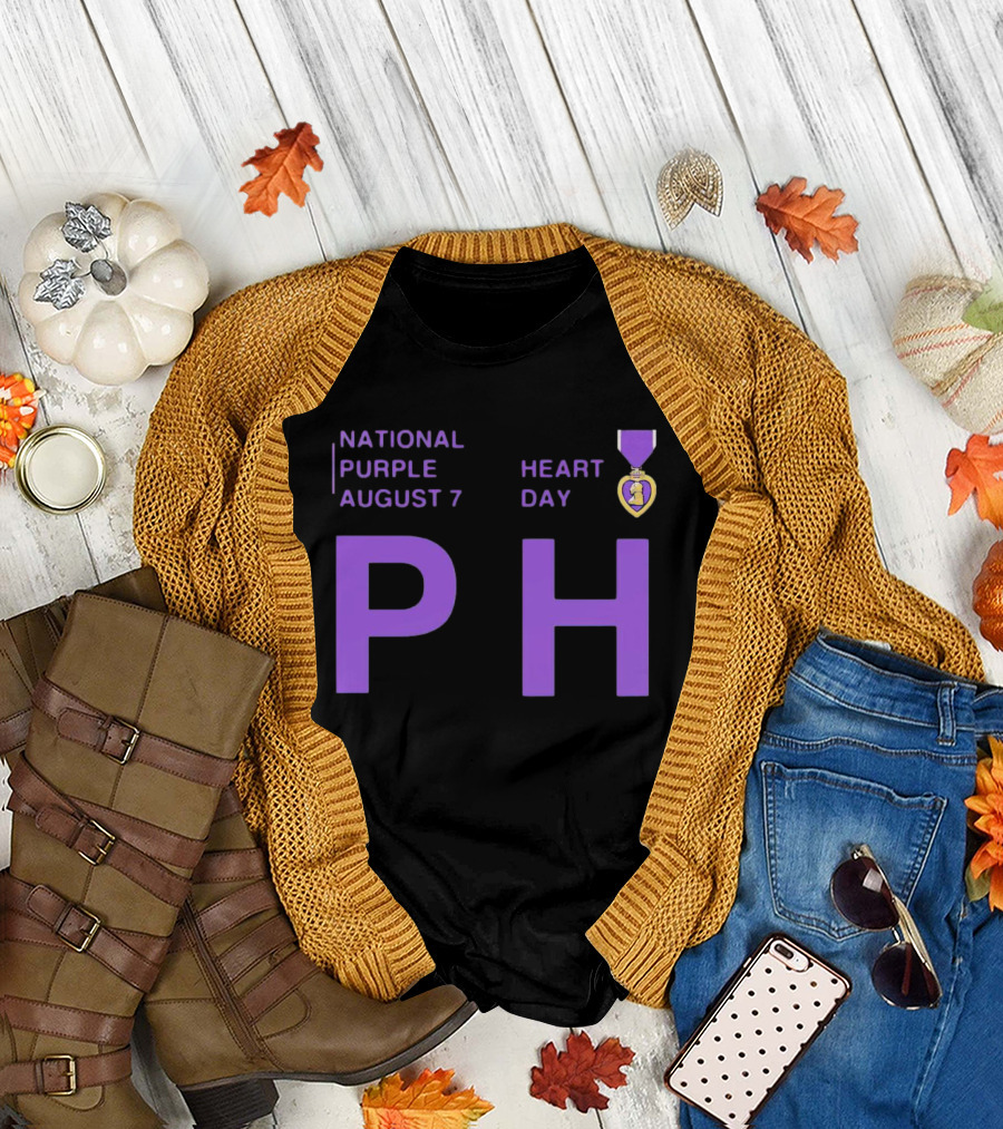 National Purple Heart Day August 7 PH T-Shirt