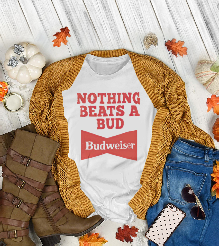 Budweiser Nothing Beats a Bud Red Bowtie T-Shirt
