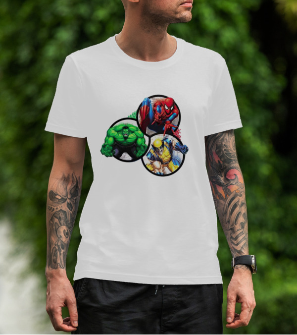 Marvel's Trinity Hulk Spider-Man Wolverine T-Shirt