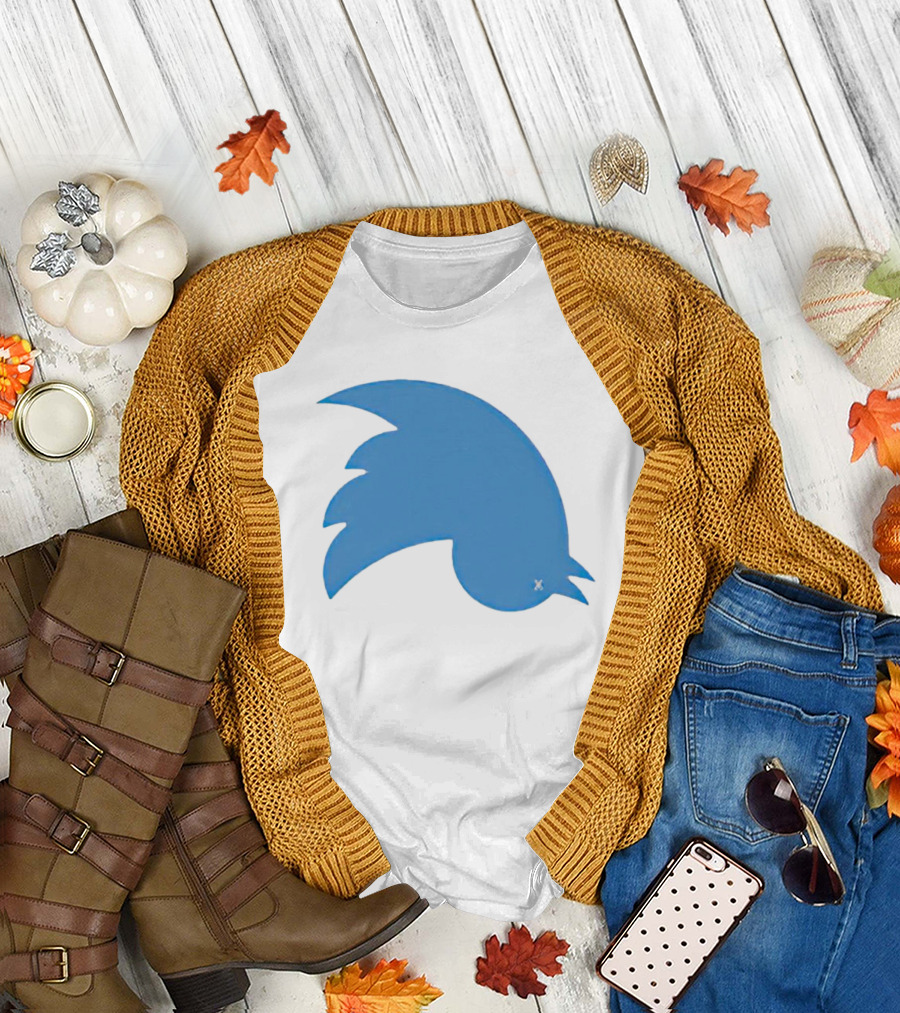 Twitter Logo Upside Down Bird with X Eye T-Shirt