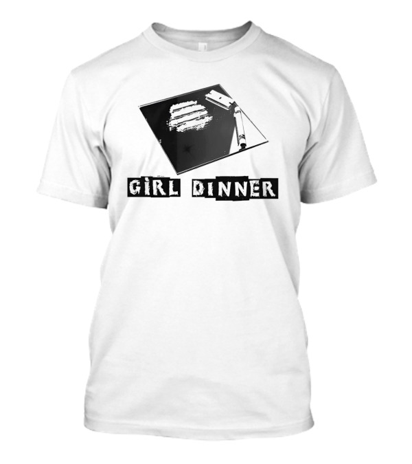 Girl Dinner Pizza With Cigarette And Knife T-Shirt
