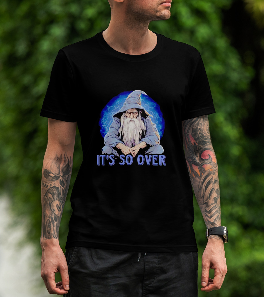 IT'S SO OVER Wizard Lightning Blue Aura T-Shirt