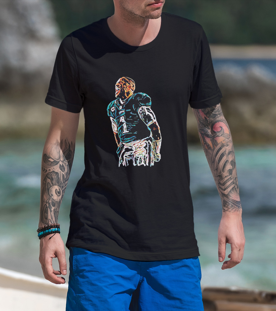 Jalen Hurts Philadelphia Football Star Dynamic Pose T-Shirt