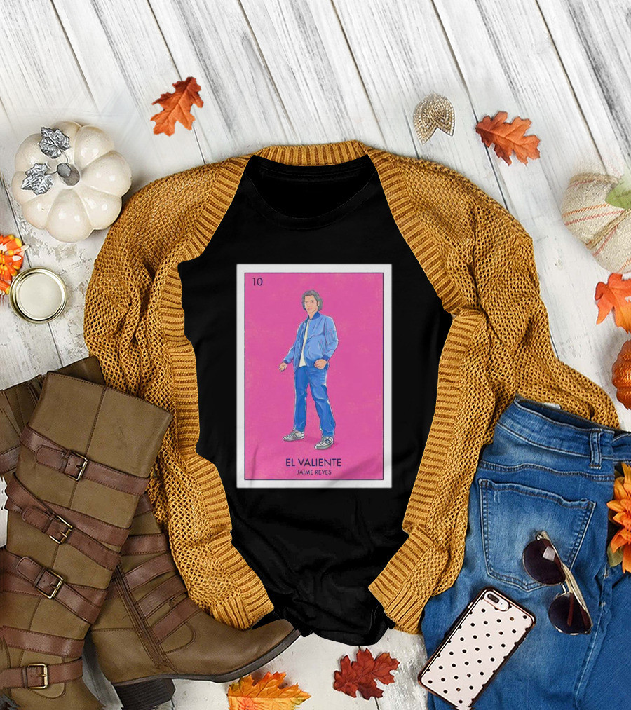 El Valiente Jaime Reyes Pink Lotería Card Style Number 10 T-Shirt