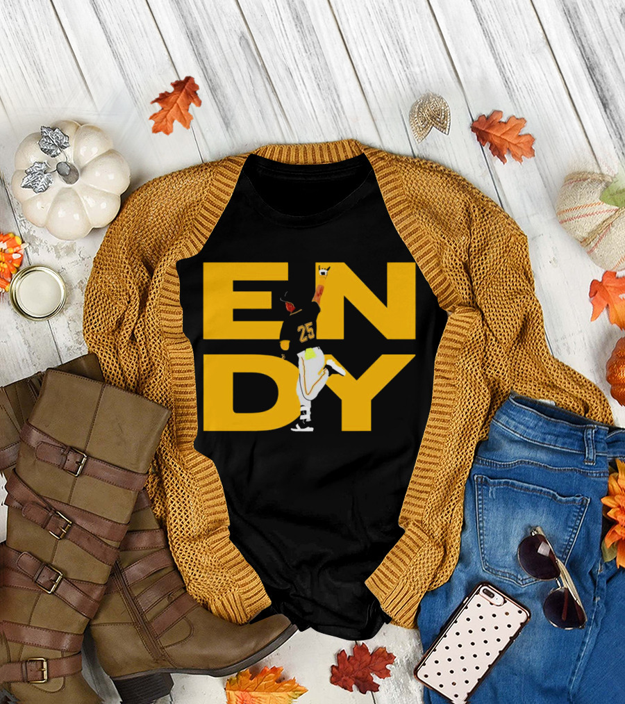 Pirates Endy Rodriguez 25 Celebration Run T-Shirt