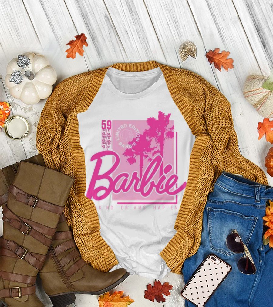 Barbie 59 Making Dreams Happen Palm Trees T-Shirt