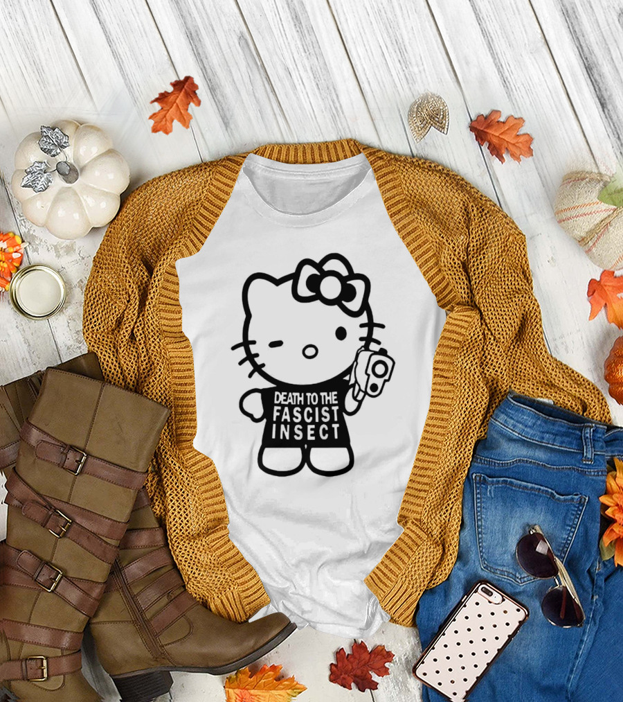 Hello Kitty Death to the Fascist Insect T-Shirt