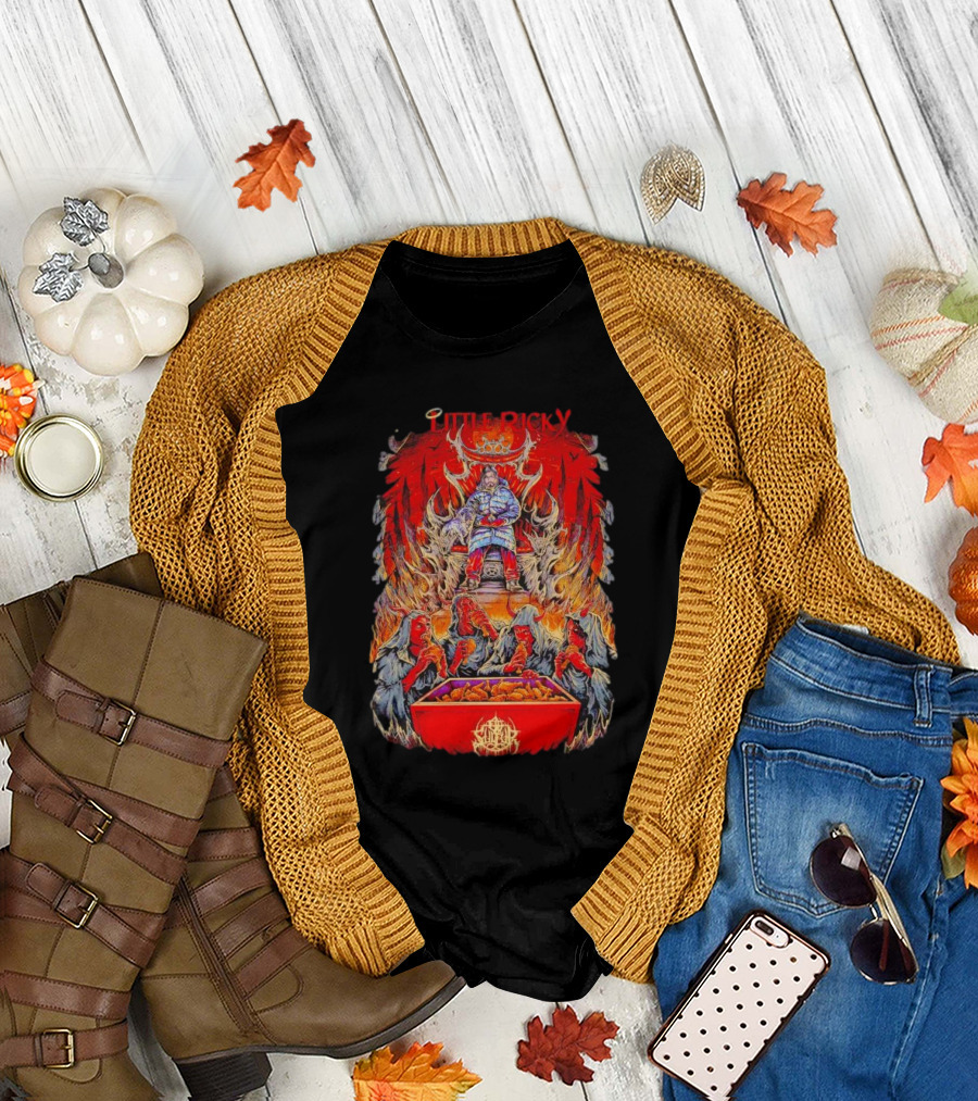 Ov Sulfur Little Ricky Throne with Red Crown and Flames T-Shirt