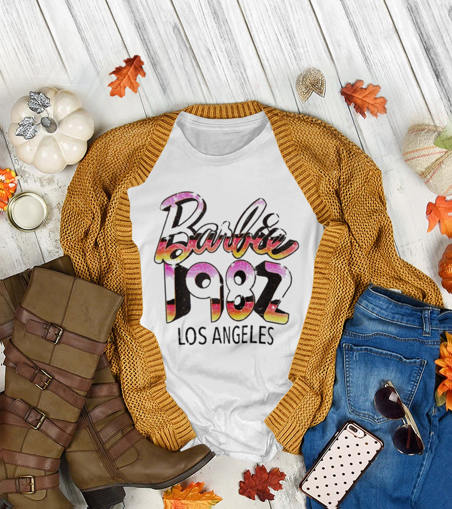 Barbie 1982 Los Angeles Vintage Style Retro Sunset T-Shirt
