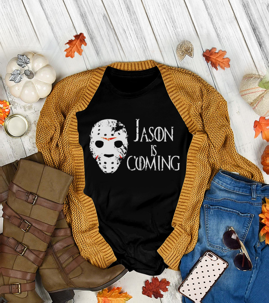 Jason Is Coming Halloween Mask Horror T-Shirt