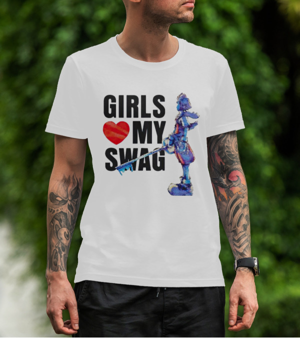 Girls Love My Swag Kingdom Hearts Keyblade Character T-Shirt