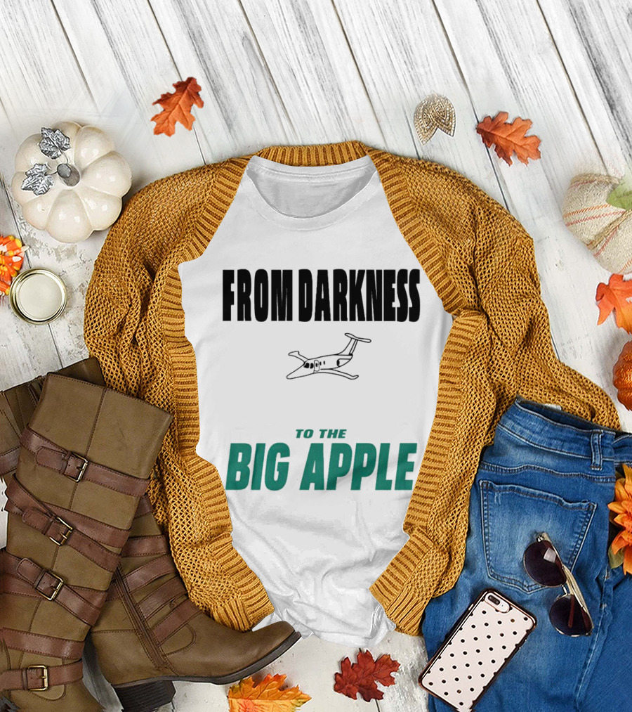 From Darkness to the Big Apple Aaron Rodgers Journey T-Shirt