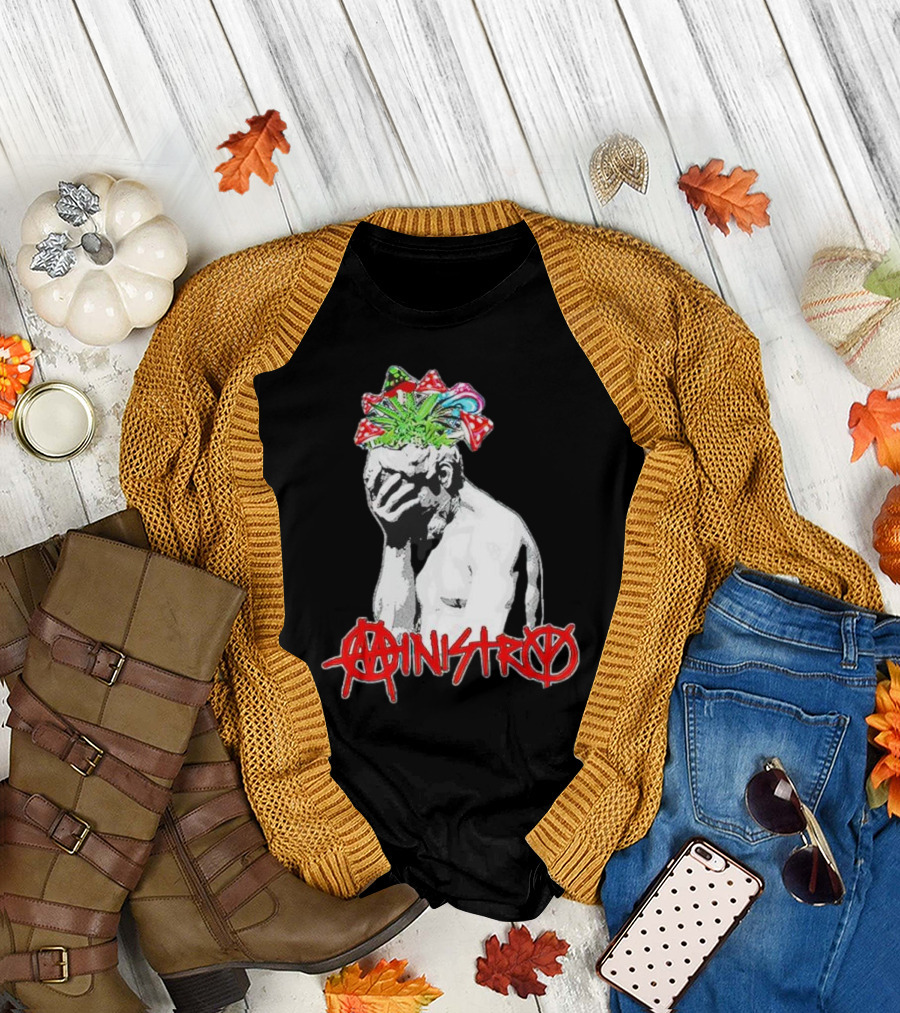 Ministry Anarchy Statue Psychedelic Mushrooms T-Shirt