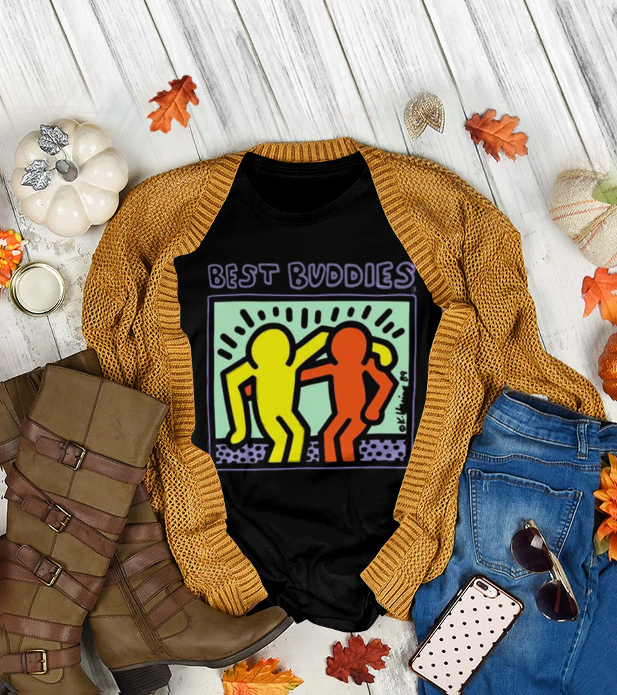 Keith Haring Best Buddies Dancing Figures T-Shirt