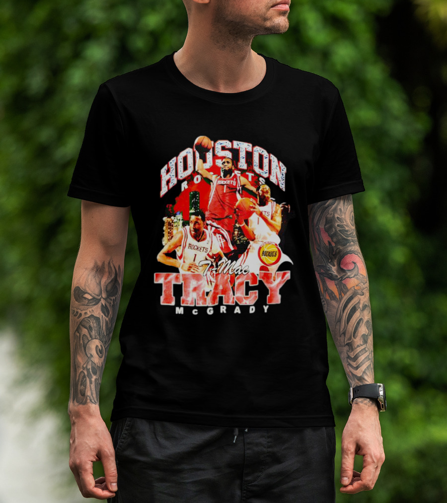 Houston Rockets T-Mac Tracy McGrady Hardwood Classics Bling Concert T-Shirt