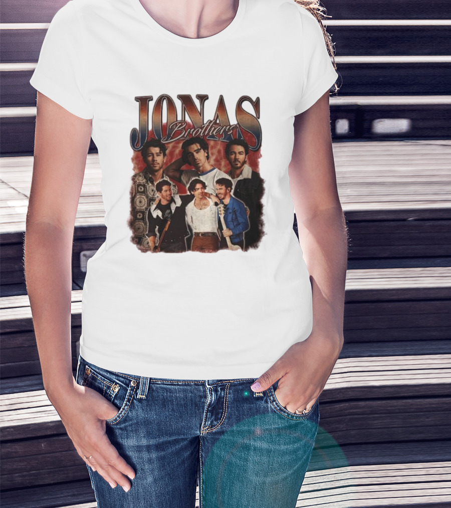 Jonas Brothers Vintage Collage Style Retro Photography T-Shirt