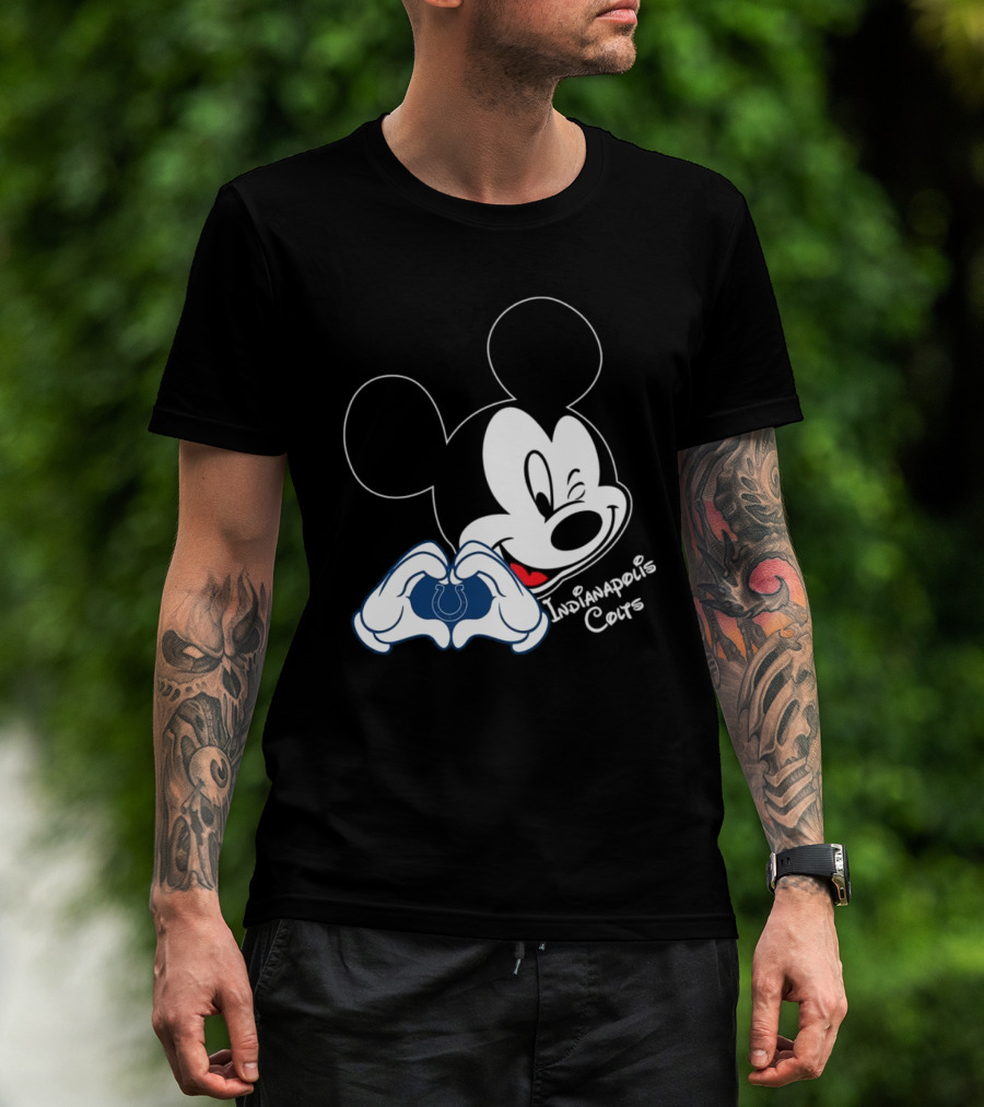 Mickey Indianapolis Colts Heart T-Shirt