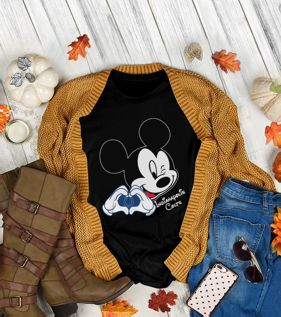 Mickey Indianapolis Colts Heart T-Shirt