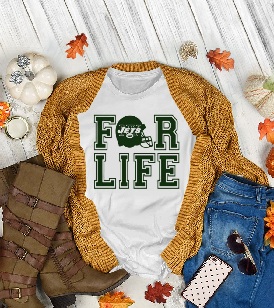 New York Jets Helmet For Life T-Shirt
