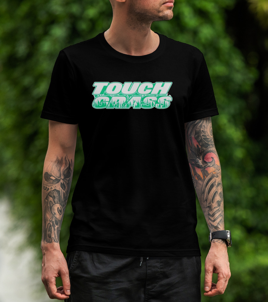 TOUCH GRASS Green Nature Aesthetic T-Shirt