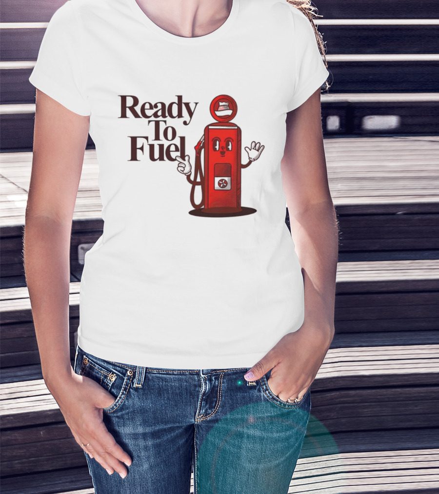 Ready To Fuel Cartoon Gas Pump T-Shirt
