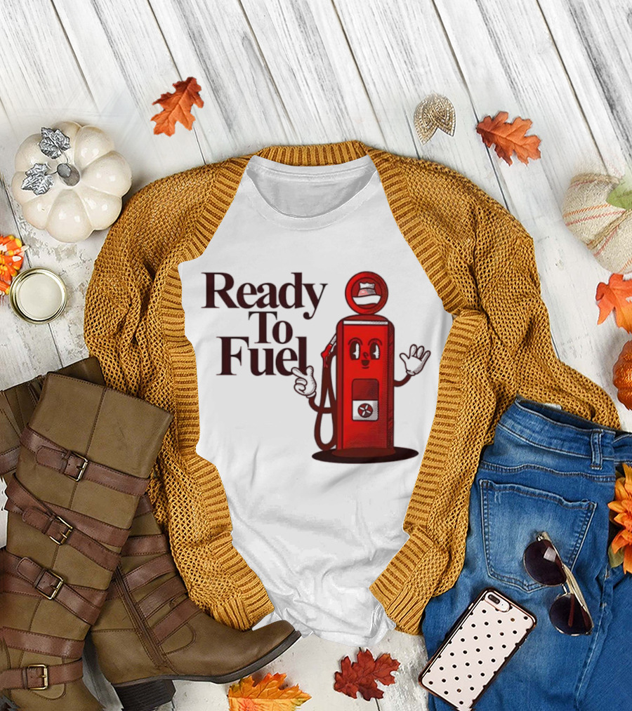 Ready to Fuel Cartoon Gas Pump T-Shirt