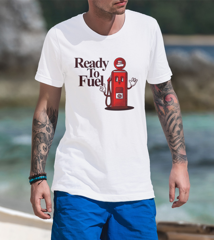 Ready To Fuel Cartoon Gas Pump T-Shirt