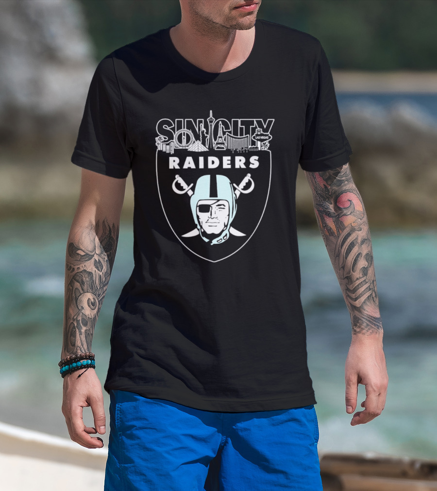 Sin City Raiders Las Vegas Skyline T-Shirt