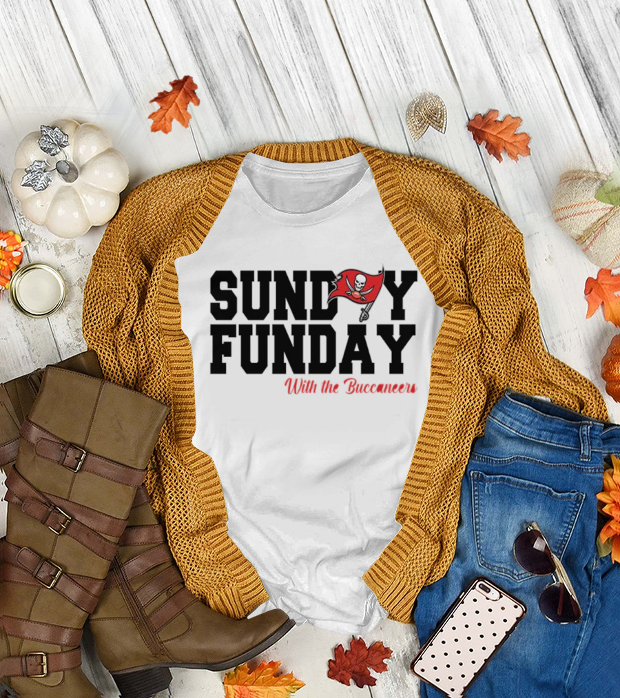 Sunday Funday with the Buccaneers Pirate Flag T-Shirt