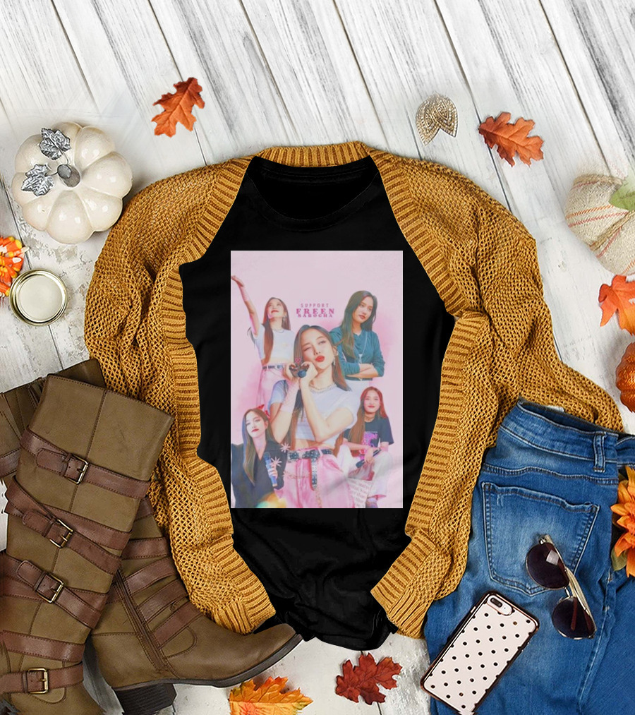 Support Freen Sarocha Multicolor Collage T-Shirt