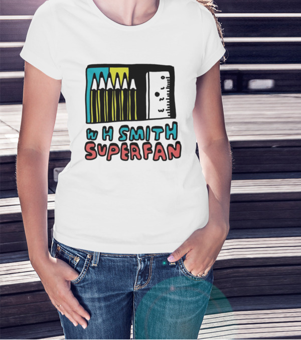 W H Smith Super Fan Pencil And Ruler T-Shirt