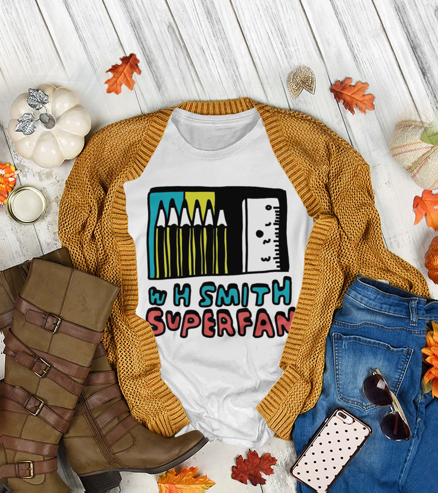 W H Smith Super Fan Pencil and Ruler T-Shirt