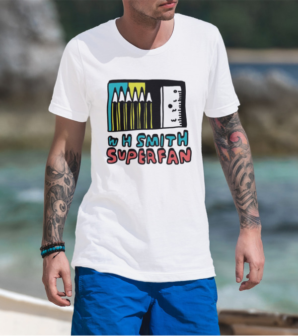 W H Smith Super Fan Pencil And Ruler T-Shirt