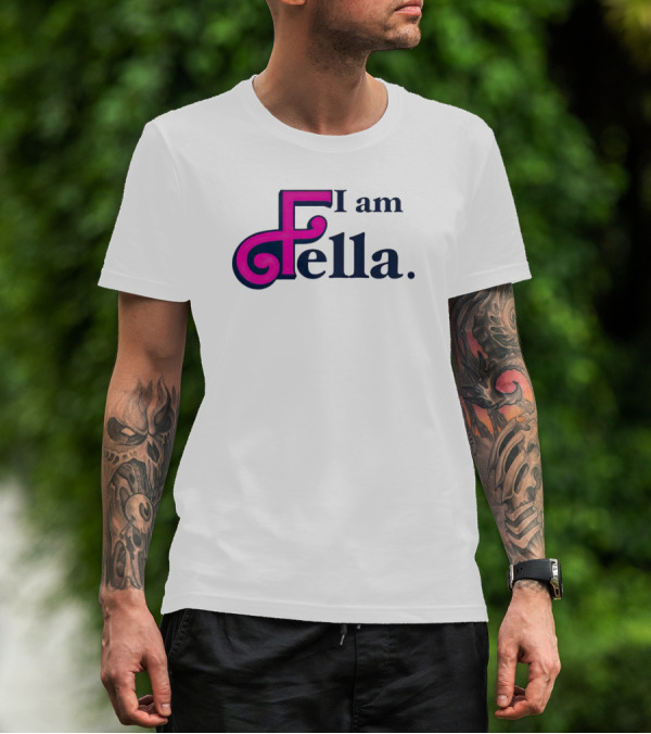 Barbie NAFO I Am Fella Text ф T-Shirt