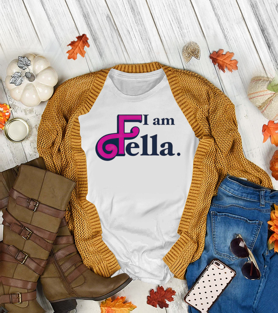 Barbie NAFO I Am Fella Text ф T-Shirt