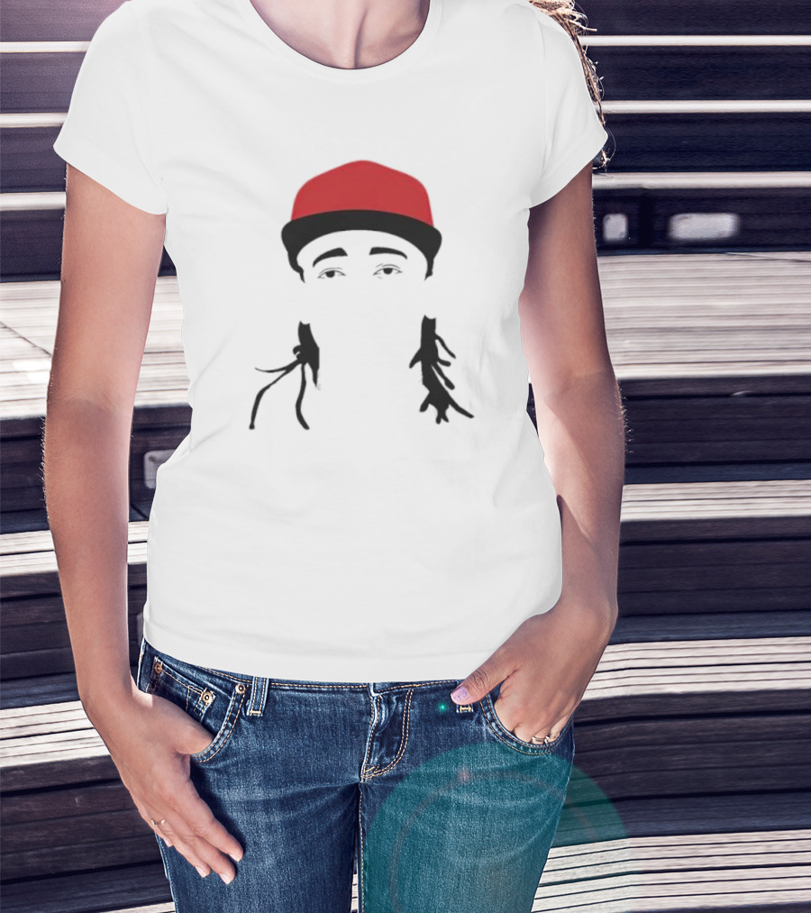 Elly Cartoon Chain Red Cap T-Shirt