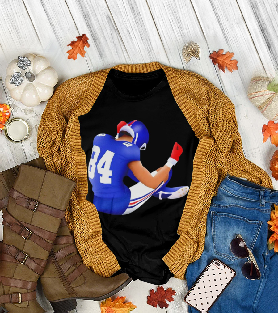 Jomboymedia Route Runner 84 Football Player Sitting T-Shirt
